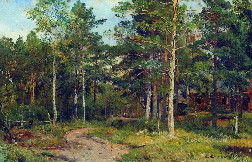 Camino del paisaje otoñal en el bosque 1894 Ivan Ivanovich Pintura al óleo